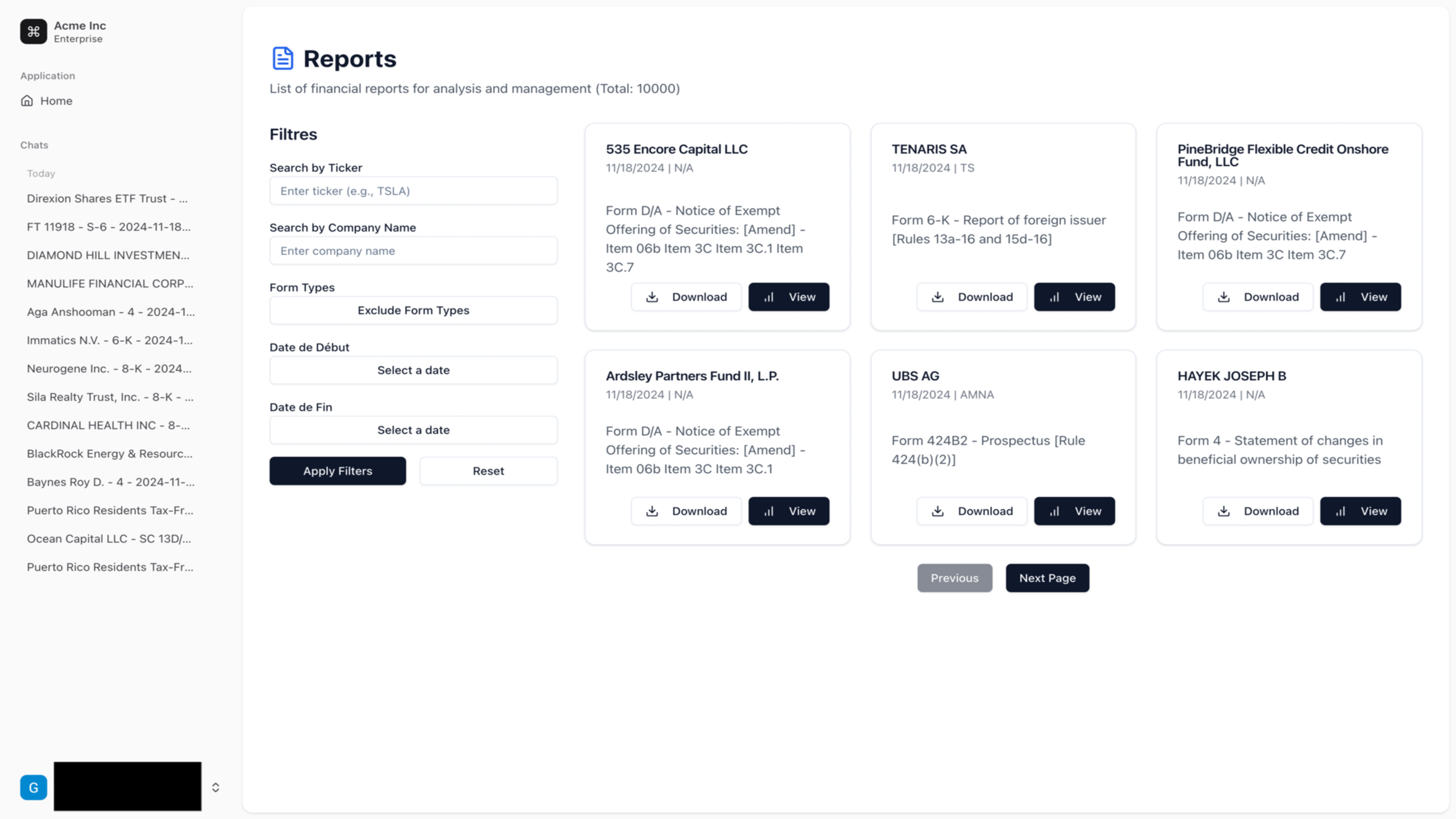Homepage Finsight